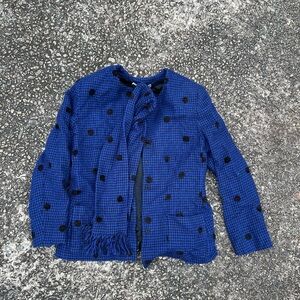 Blue and Black Polka Dot Jacket